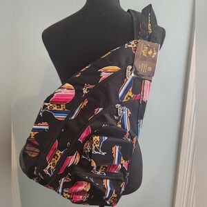 NWT NGirl Multi Colored Rooster sling bag 21"